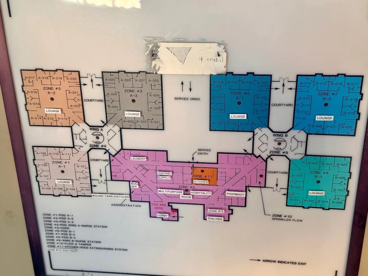 Healthcare facility floor plan